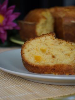 Una foto de Bizcocho casero: nata y mermelada de calabaza