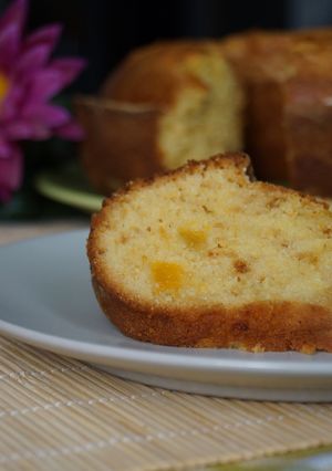 Una foto de Bizcocho casero: nata y mermelada de calabaza