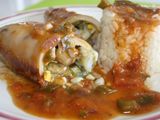 Calamares rellenos de huevo cocido
