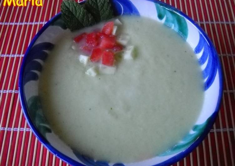 Crema fría de melón y pepino