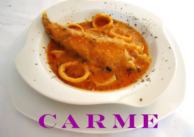 Suquet de rape y calamares
