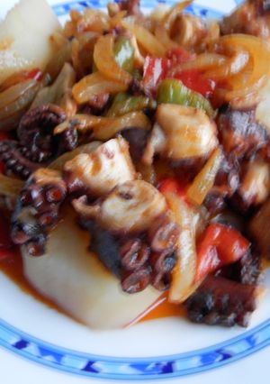 Una foto de Pulpo a la mugardesa