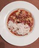 Sopión de garbanzos y jamón