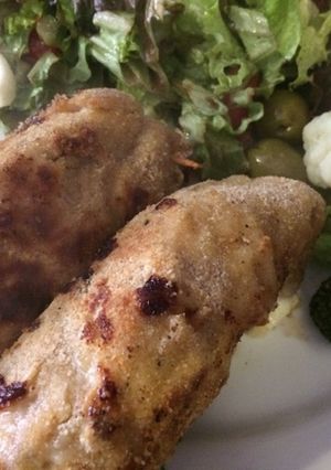 Una foto de "Californias" (pechuga de pollo arrollada)