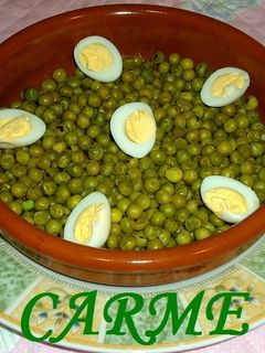 Una foto de Guisantes al vino