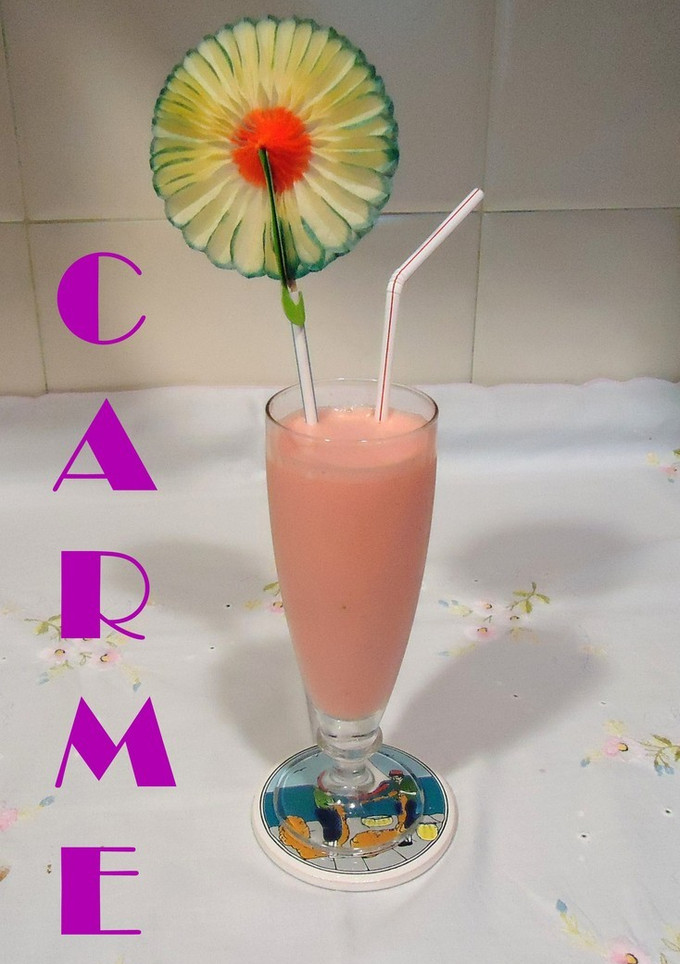 Una foto de Batido de yogur y sandia