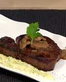 Solomillo de ternera con salsa de champiñones
