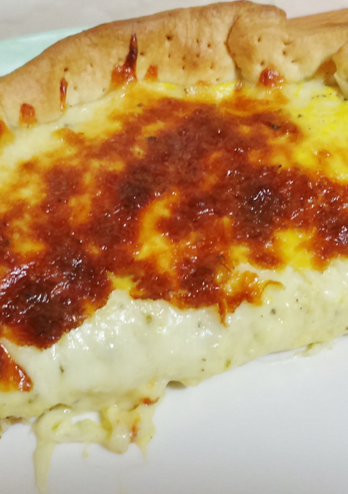 Una foto de Quiche de queso tetilla, mozzarella y pavo braseado