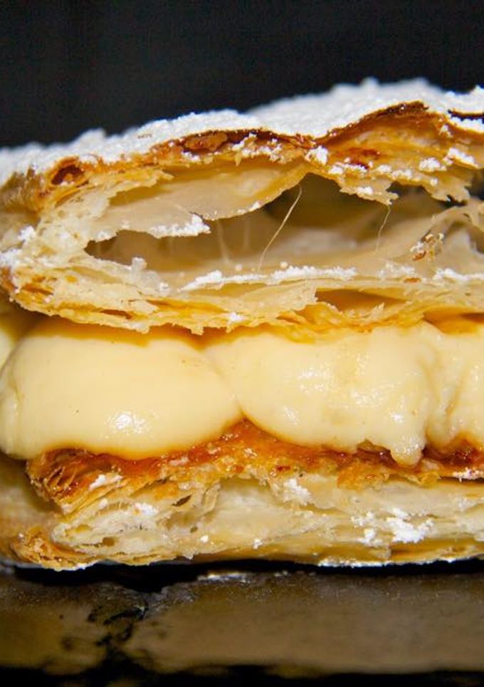 Una foto de Milhojas de crema