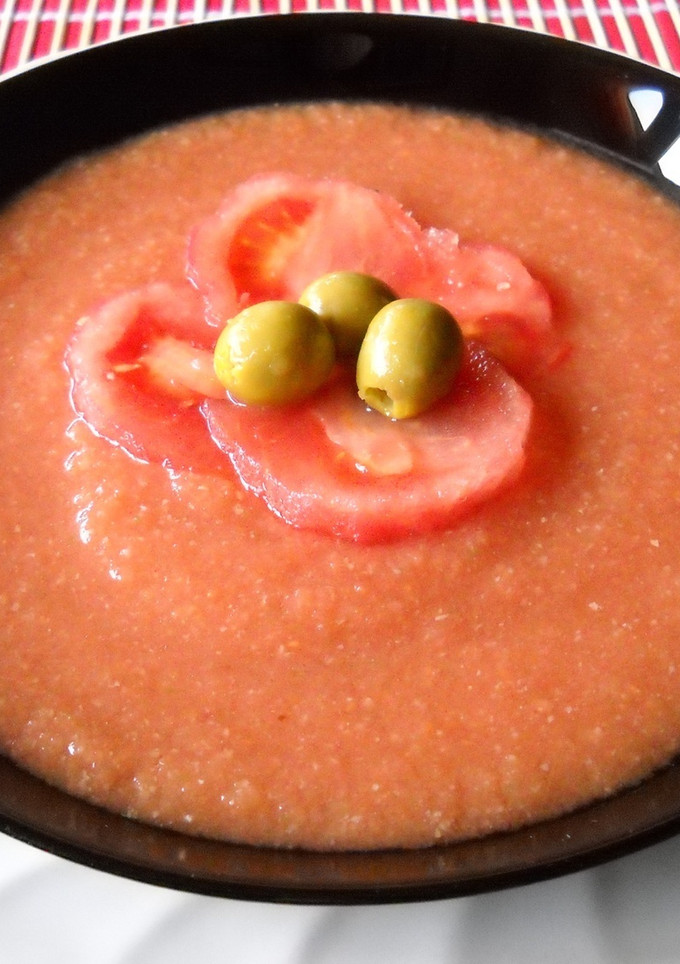 Una foto de Gazpacho andaluz receta casera