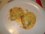 Creppe de palmito, con salsa de ananá y palmito pupunha