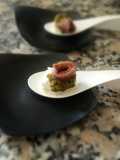 Delicia de queso , pesto y anchoita