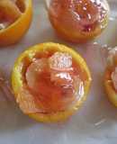 Naranjitas en almíbar rellenas de gelatina y frutas