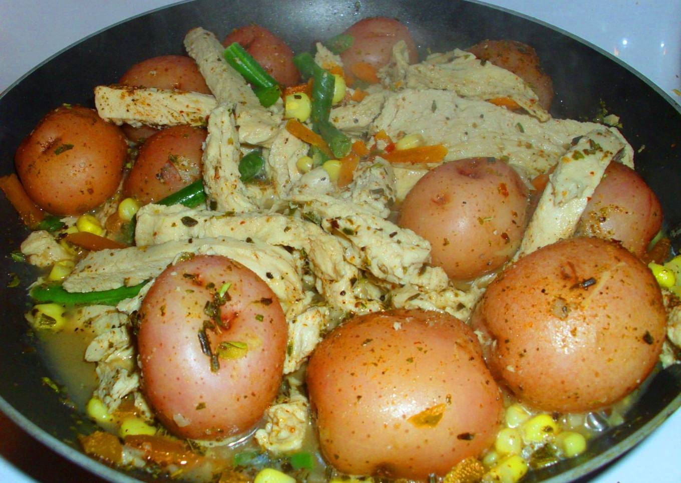 Pollo veggie con papas