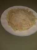 Pasta con pollo en salsa bechamel