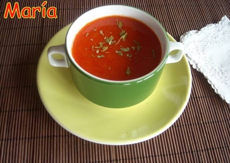 Crema fría de pimientos rojos