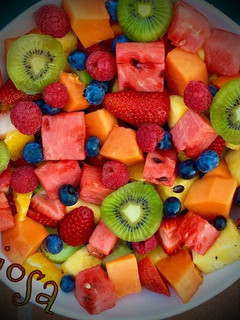 Una foto de Macedonia de frutas
