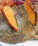 Sargo al horno con naranja