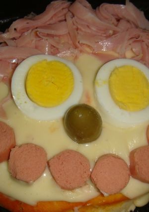 Una foto de Pizzetas Caritas Divertidas