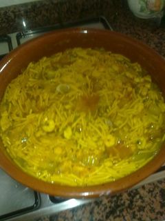 Una foto de Cazuela fideos marineros de Huelva