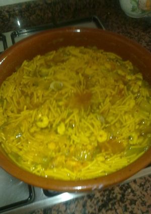 Una foto de Cazuela fideos marineros de Huelva