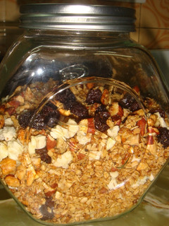 Una foto de Granola con miel