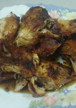 Una foto de Pollo a la sobrasada al horno