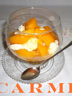 Una foto de Melocotones con mascarpone