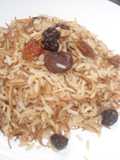 Arroz con pasitas y fideos