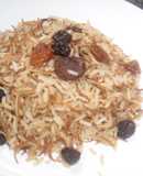 Arroz con pasitas y fideos