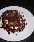 Brownie con nueces y chocolate blanco