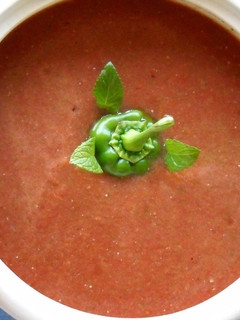 Una foto de Gazpacho mixto