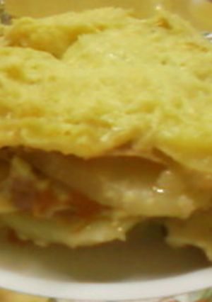 Una foto de Lasaña de papa y jamón
