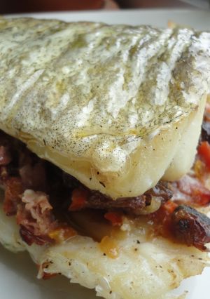 Una foto de Cola de bacalao rellena