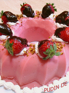 Una foto de Pudín de fresas