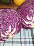 Ensalada de col lombarda y remolacha con aderezo de mayonesa a la mostaza