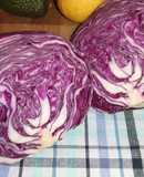 Ensalada de col lombarda y remolacha con aderezo de mayonesa a la mostaza