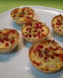 Mini quiche de caballa y pulpo