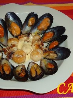 Una foto de Sepietas con mejillones