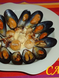 Una foto de Sepietas con mejillones