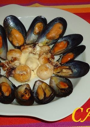 Una foto de Sepietas con mejillones