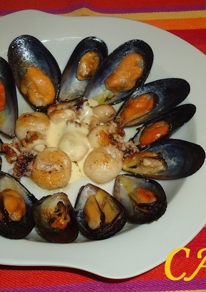 Una foto de Sepietas con mejillones