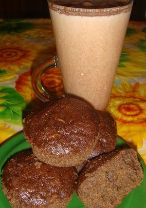 Una foto de Muffins de chocolate y banana