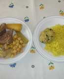 Cocido con pelotas y arroz