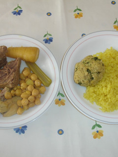 Una foto de Cocido con pelotas y arroz