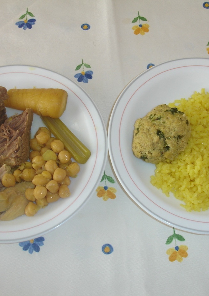 Una foto de Cocido con pelotas y arroz