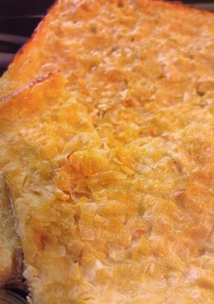 Una foto de Pastel de puerros