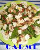 Ensalada de espinacas y queso fresco
