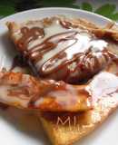Crêpes con plátano frito