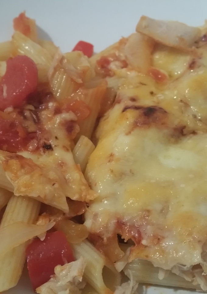 Una foto de Macarrones picantes con atún, receta dos por una